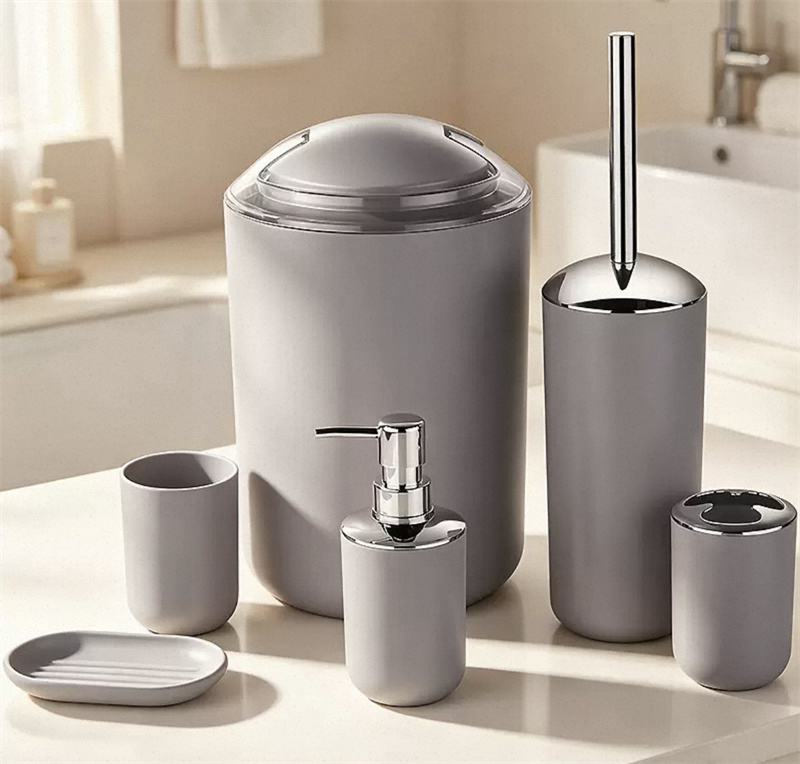 Six-piece bathroom set